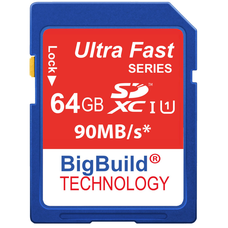 BigBuild Technology 64Go Ultra Rapide 90 Mo/s Classe 10 Carte mémoire SDXC pour Canon EOS 650D Caméra BigBuild Technology 64Go Ultra Rapide 90 Mo/s Classe 10 Carte mémoire SDXC pour Canon EOS 650D Caméra