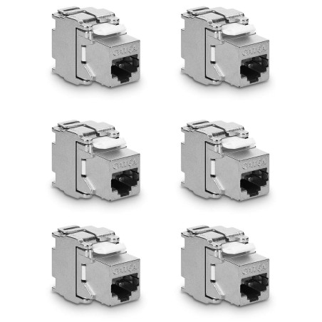kwmobile 6X Module Keystone Catégorie 6A - 6 Modules de Brassage pour Branchement Câble RJ45 Raccord Blindé - Connexion à Pannea