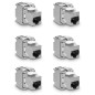 kwmobile 6X Module Keystone Catégorie 6A - 6 Modules de Brassage pour Branchement Câble RJ45 Raccord Blindé - Connexion à Pannea