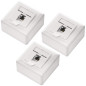 deleyCON 3x CAT6 Universel Prise Réseau - 1x Port RJ45 - Blindé - Surface ou Affleurant - 1 Gigabit Ethernet Réseau - EIA/TIA 56 deleyCON 3x CAT6 Universel Prise Réseau - 1x Port RJ45 - Blindé - Surface ou Affleurant - 1 Gigabit Ethernet Réseau - EIA/TIA 56