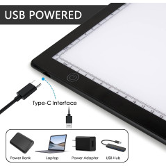 TCNEWCL Scanner de Diapositives Negatives et Film,Panneau Lumineux LED 30 x 21 centimètres, Table Lumineuse LED Portable pour Di