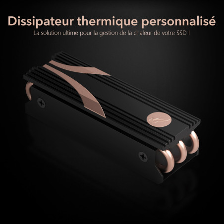 SABRENT Dissipateur thermique ssd NVMe, M.2 Cooler Heatsink, PCIe radiateur Dissipateur compatible avec modules 2280 2260 2242 2