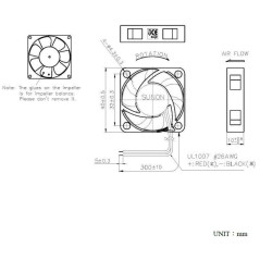 SUNON 12 V CC 0,8 W 40 x 40 x 10 mm 12 m³/h 6100 tr/min 12 m³/h Sunon EE40101S21000U999