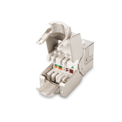 DIGITUS Module Keystone Cat-6 Blindé - Connecteur RJ45 - 250 MHz 1GBase-T - AWG 26-22 - Montage sans outils
