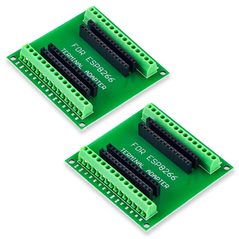 KeeYees 2 Pièces Kits de Carte d'Extension GPIO 1 en 2 pour ESP8266 ESP-12E Carte de Développement WiFi KeeYees 2 Pièces Kits de Carte d'Extension GPIO 1 en 2 pour ESP8266 ESP-12E Carte de Développement WiFi