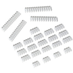 LINKUP - Kit de Peigne de câble pour rallonge de câble d'alimentation PSU | 4 x 24 P | 16 x 8 P | 4 x 6 P | Translucide Clair