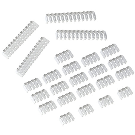 LINKUP - Kit de Peigne de câble pour rallonge de câble d'alimentation PSU | 4 x 24 P | 16 x 8 P | 4 x 6 P | Translucide Clair