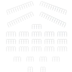 LINKUP - Kit de Peigne de câble pour rallonge de câble d'alimentation PSU | 4 x 24 P | 16 x 8 P | 4 x 6 P | Translucide Clair