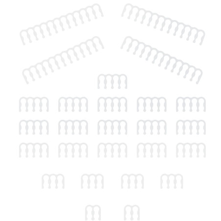 LINKUP - Kit de Peigne de câble pour rallonge de câble d'alimentation PSU | 4 x 24 P | 16 x 8 P | 4 x 6 P | Translucide Clair