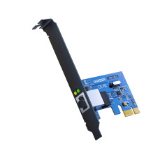 UGREEN Carte Réseau PCI Express Gigabit Ethernet à 1000 Mbps PCIe RJ45 LAN Adaptateur pour PC Supporte Windows 11 10 8.1 8 98SE
