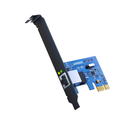 UGREEN Carte Réseau PCI Express Gigabit Ethernet à 1000 Mbps PCIe RJ45 LAN Adaptateur pour PC Supporte Windows 11 10 8.1 8 98SE