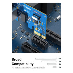 UGREEN Carte Réseau PCI Express Gigabit Ethernet à 1000 Mbps PCIe RJ45 LAN Adaptateur pour PC Supporte Windows 11 10 8.1 8 98SE 