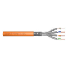 DIGITUS Câble réseau Cat-7 - 100m S-FTP Câble d'installation - Simplex - Dca LSZH-3 - 1200 MHz - AWG 23/1 Cuivre - Orange