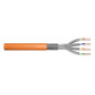 DIGITUS Câble réseau Cat-7 - 100m S-FTP Câble d'installation - Simplex - Dca LSZH-3 - 1200 MHz - AWG 23/1 Cuivre - Orange