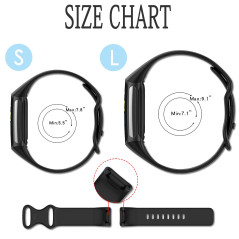 Wownadu Bracelets Compatible pour Fitbit Charge 5 / Charge 6 Bracelet de Rechange Band Noir pour Femme Homme Silicone Sport Stra