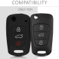 kwmobile Coque clé de Voiture Compatible avec Hyundai 3-Bouton Accessoire clé Voiture - Protection étui Souple en Silicone - Rou kwmobile Coque clé de Voiture Compatible avec Hyundai 3-Bouton Accessoire clé Voiture - Protection étui Souple en Silicone - Rou