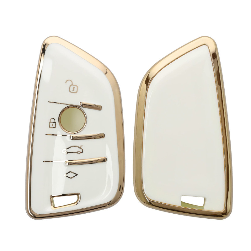 kwmobile Boitier Clef Voiture Compatible avec BMW Smart Key 3-Bouton - Coque en Silicone de Clef de Voiture - Étui de Protection