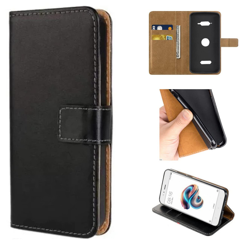 ZTAOOPOU Housse pour Crosscall Core M5 étui Housse de téléphone d'affaires Haut de Gamme avec Support Protection Etui en PU Cuir
