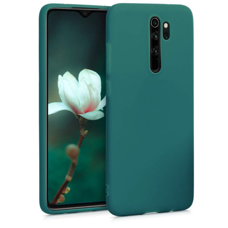 kwmobile Housse Compatible avec Xiaomi Redmi Note 8 Pro Coque - Housse de téléphone Protection Souple en Silicone - pétrole Mat