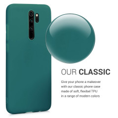 kwmobile Housse Compatible avec Xiaomi Redmi Note 8 Pro Coque - Housse de téléphone Protection Souple en Silicone - pétrole Mat