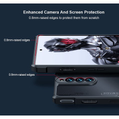 GIOPUEY Étui pour Red Magic 8 Pro/Red Magic 8S Pro, Coque en PC Dur + TPU Souple, Grande Transparence, Étui Transparent, Amortis