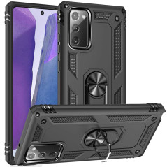FETRIM Coque pour Galaxy Note 20, Étui Antichoc Cover Anti Housse avec Bague Rotatif Support pour Samsung Galaxy Note 20 Noir