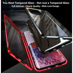 OVANN Coque pour Samsung Galaxy S20 FE Adsorption Magnétique Tech Housse 360 Degrés Protection Étui Antichoc Cadre Aluminium Ver