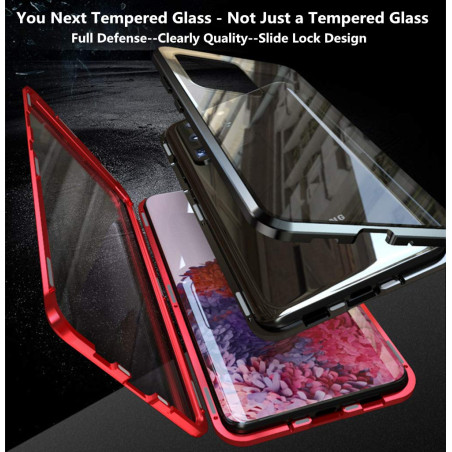 OVANN Coque pour Samsung Galaxy S20 FE Adsorption Magnétique Tech Housse 360 Degrés Protection Étui Antichoc Cadre Aluminium Ver