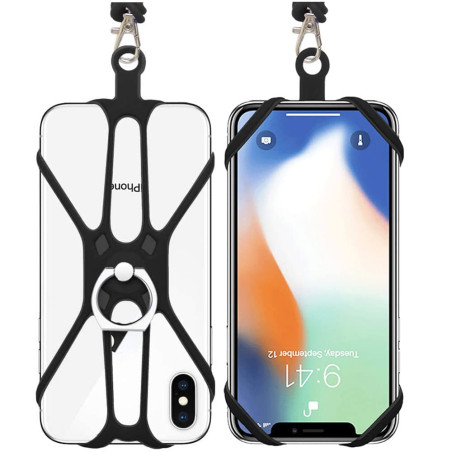 Kinizuxi 2Packs Cordon Telephone Portable et Support Telephone, Universel Chaine Telephone Portable Tour de Cou Telephone Compat