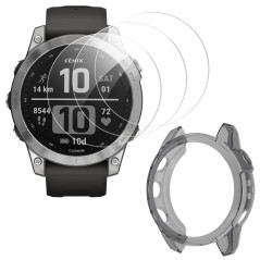 ToVioc 3 pcs Verre Trempé Protection pour Garmin Fenix 7 47mm/7 Solar/7 Sapphire Solar Films de Protection d'écran [Anti-Rayures