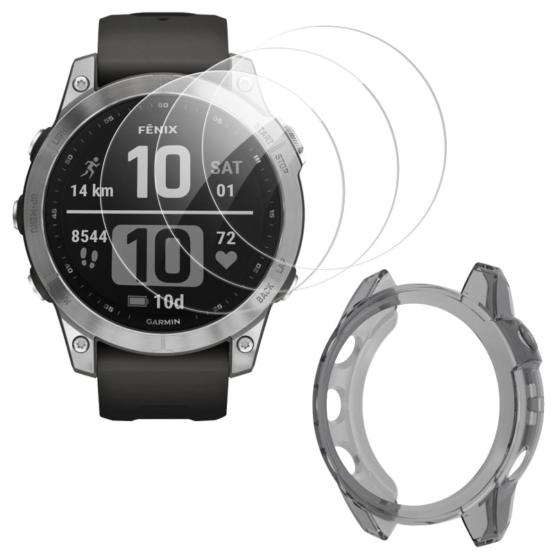 ToVioc 3 pcs Verre Trempé Protection pour Garmin Fenix 7 47mm/7 Solar/7 Sapphire Solar Films de Protection d'écran [Anti-Rayures ToVioc 3 pcs Verre Trempé Protection pour Garmin Fenix 7 47mm/7 Solar/7 Sapphire Solar Films de Protection d'écran [Anti-Rayures