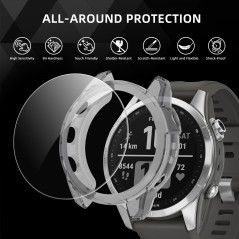 ToVioc 3 pcs Verre Trempé Protection pour Garmin Fenix 7 47mm/7 Solar/7 Sapphire Solar Films de Protection d'écran [Anti-Rayures