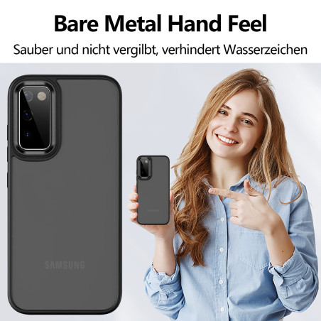 Keteen Coque Compatible avec Samsung Galaxy S20 FE Étui Ultra Fine Mat Translucide Antirayures Hard PC et Premium Silicone TPU H