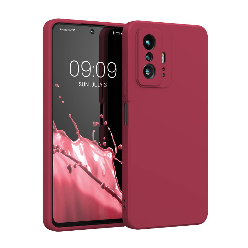 kwmobile Housse Compatible avec Xiaomi 11T / 11T Pro Coque - Housse de téléphone Souple et Fine en TPU Silicone - Sweet Cherry