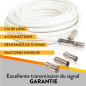 ASNQ Câble Coaxial TV RG6 5m avec Connecteurs 75 OHM - Pour Internet, Numérique, Parabole Satellite, Antenne - Premium à Haut Dé ASNQ Câble Coaxial TV RG6 5m avec Connecteurs 75 OHM - Pour Internet, Numérique, Parabole Satellite, Antenne - Premium à Haut Dé