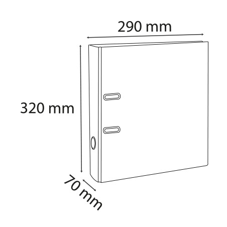 Exacompta - Réf. 53747E - Carton de 10 Classeurs à levier A4 Prem'Touch - Dos de 70 mm - Mécanique 75 mm - Dimensions extérieure