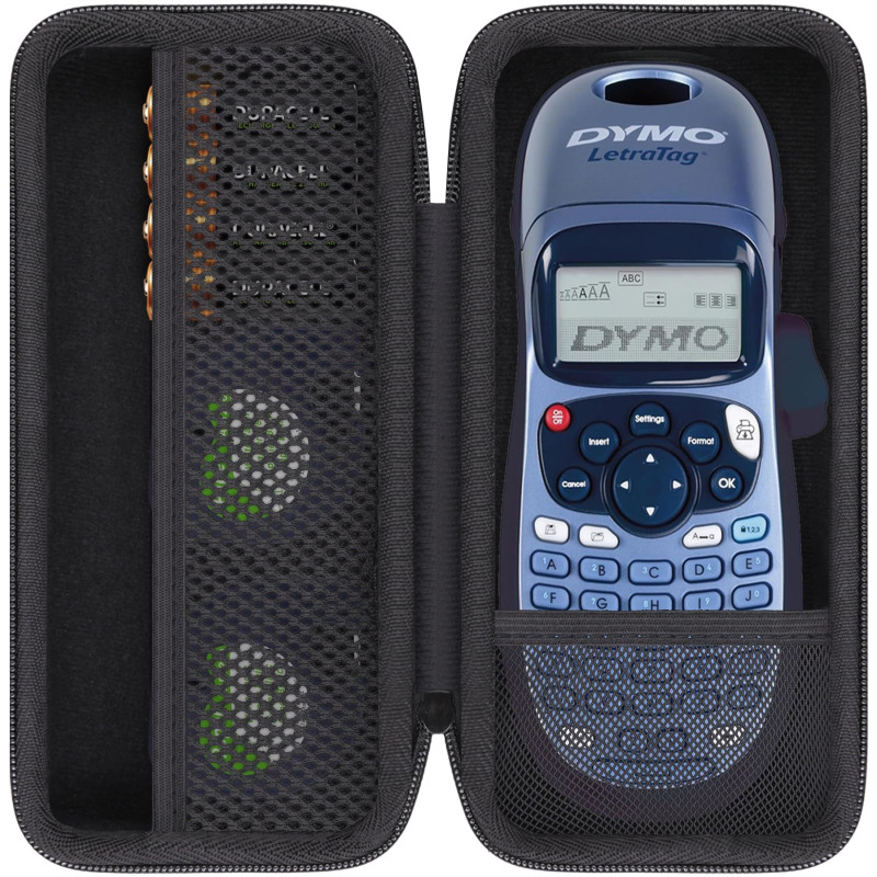 Khanka Étui pour DYMO LetraTag LT-100H/LT-100H Plus Étiqueteuse Portative, Sac de Transport avec Poche en Filet pour Accessoires Khanka Étui pour DYMO LetraTag LT-100H/LT-100H Plus Étiqueteuse Portative, Sac de Transport avec Poche en Filet pour Accessoires
