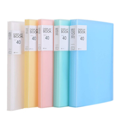 TUKA-i-AKUT Lot de 5 porte-vues A4 en polypropylène massif avec 200 pochettes transparentes (12,7 x 101,6 cm), couverture transl