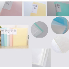 TUKA-i-AKUT Lot de 5 porte-vues A4 en polypropylène massif avec 200 pochettes transparentes (12,7 x 101,6 cm), couverture transl