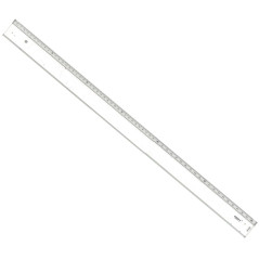 GRAPHOPLEX Regle 60 cm Transparente Biseautée avec Bosselage - Graduations Antireflets - Outil de Précision Dessin Technique et