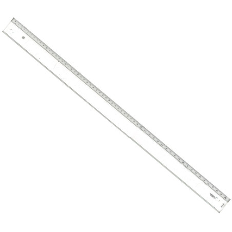GRAPHOPLEX Regle 60 cm Transparente Biseautée avec Bosselage - Graduations Antireflets - Outil de Précision Dessin Technique et