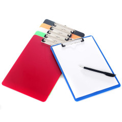 6 Pièces Porte-bloc A4 avec Pince, Robuste Plastique Clip planches pour papier d'écriture Memo des dossiers, Planchettes à pince