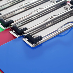 6 Pièces Porte-bloc A4 avec Pince, Robuste Plastique Clip planches pour papier d'écriture Memo des dossiers, Planchettes à pince