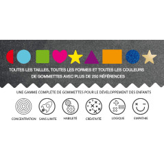 Apli kids 12046 Rouleau de 1416 gommettes étoiles argent