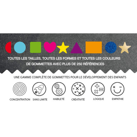 Apli kids 12046 Rouleau de 1416 gommettes étoiles argent