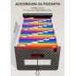 ABC life Document Folder A4, Folder A4, 26 Compartiment Folder, File Organizer, Accordion Expandable Folder, Folder Dossier de t ABC life Document Folder A4, Folder A4, 26 Compartiment Folder, File Organizer, Accordion Expandable Folder, Folder Dossier de t