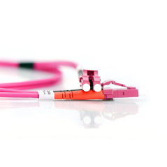 DIGITUS DK-2533-10-4 – Câble À Fibre Optique OM4 – 10 m – LC à LC – Câble Fibre Optique Duplex – 1/10/40/100 Gbit/s – MM Multimo