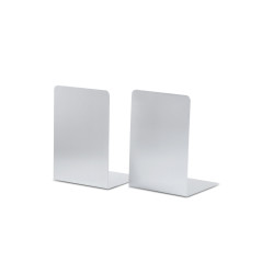 MAUL Serre-Livre en Aluminium (2 Pièces) 12 x 12 x 17, 5 cm, Organisateur, Décoration pour l'Étagère, le Bureau et la Maison, Al