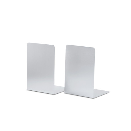 MAUL Serre-Livre en Aluminium (2 Pièces) 12 x 12 x 17, 5 cm, Organisateur, Décoration pour l'Étagère, le Bureau et la Maison, Al