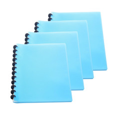 TUKA-i-AKUT 4pcs A4 Reliure Protège-Documents, pour 80 feuilles, 40 Pochettes Transparentes, PP Chemise Poche, Affichage Livre P